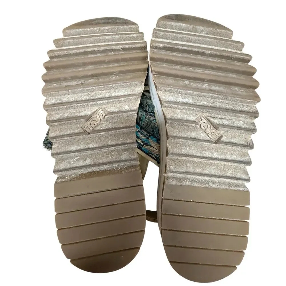 Teva Flatform Ceres Platform Sandals in Double Double Diamond size 9 Boho Aztec - Picture 13 of 15